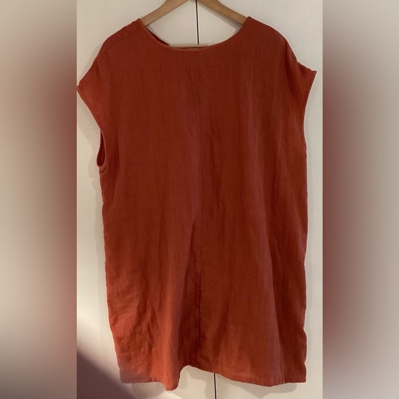 Cosmo'swomen's rust coloured cotton top/tunic Xl - Picture 5 of 12